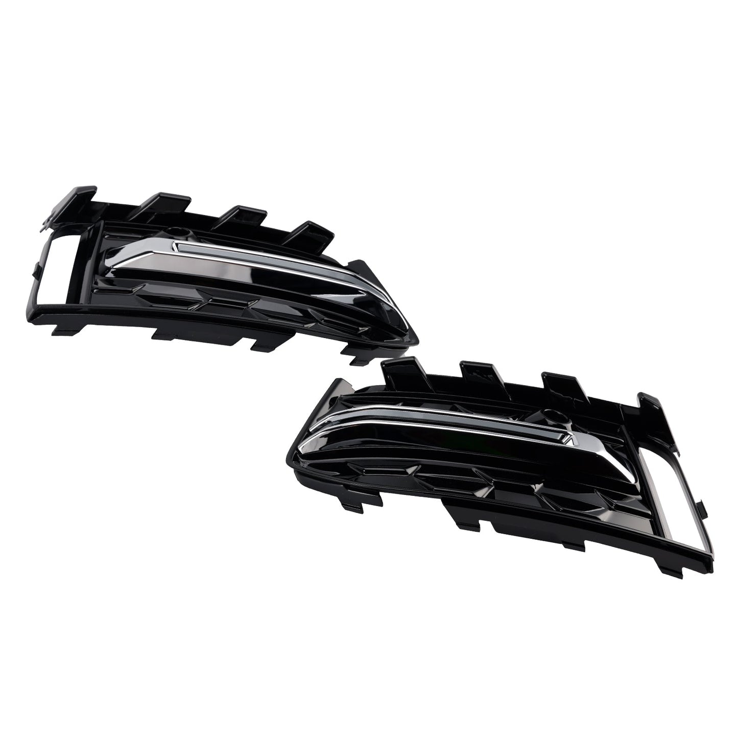 Griglia fendinebbia paraurti anteriore Audi A6 C8PA S-Line S6 2023+, finitura nera cromata