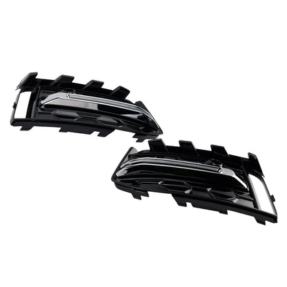 Griglia fendinebbia paraurti anteriore Audi A6 C8PA S-Line S6 2023+, finitura nera cromata