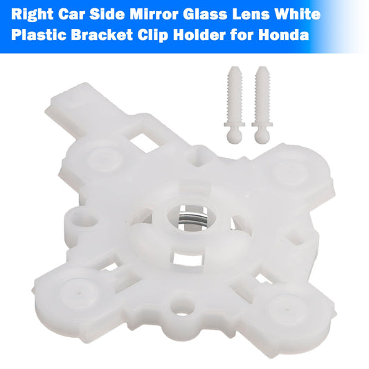 Supporto in plastica bianca con clip per la lente dello specchietto retrovisore laterale destro dell'auto Honda