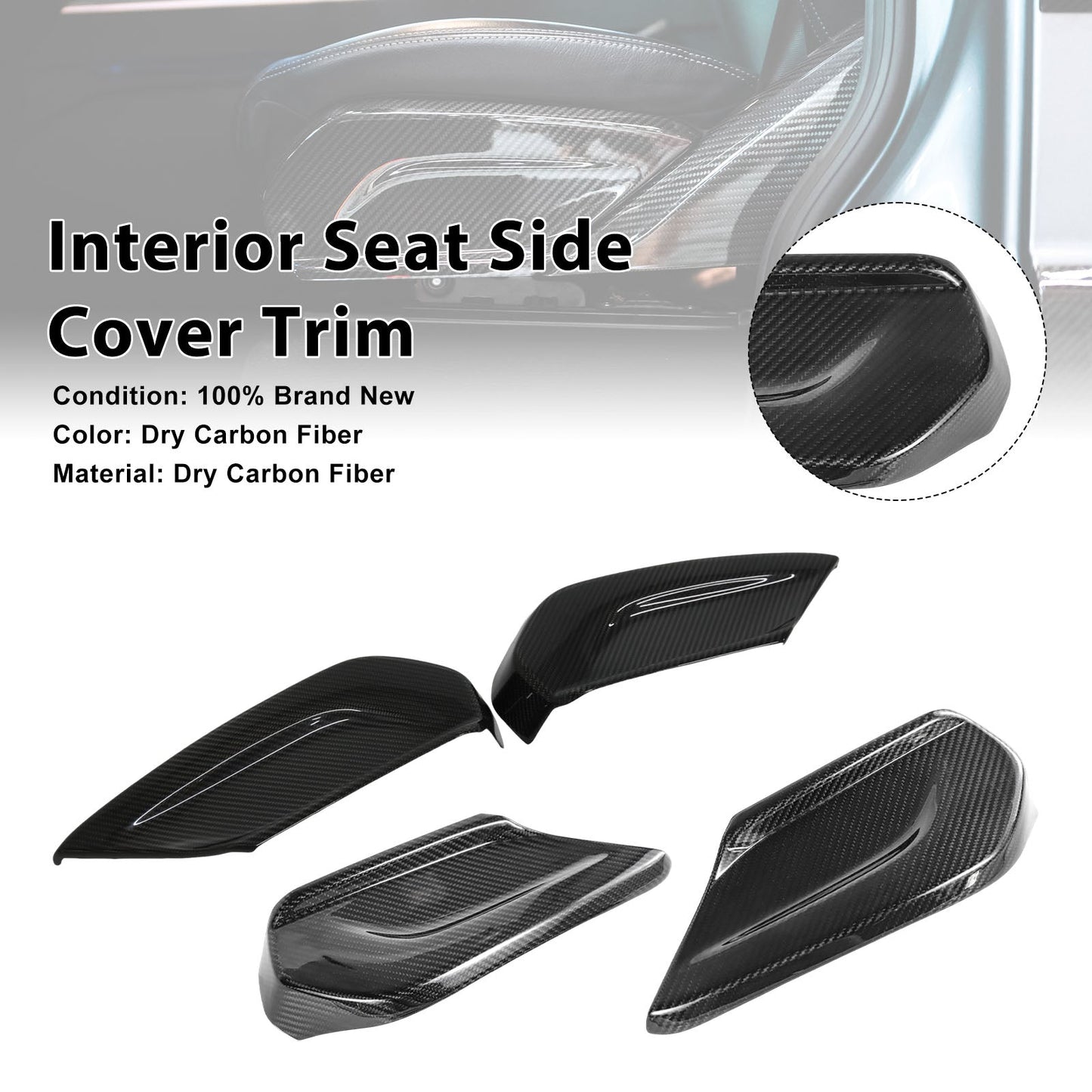 Rivestimento laterale del sedile in fibra di carbonio per Mercedes Benz W464 W465 (modelli 2019-2026)