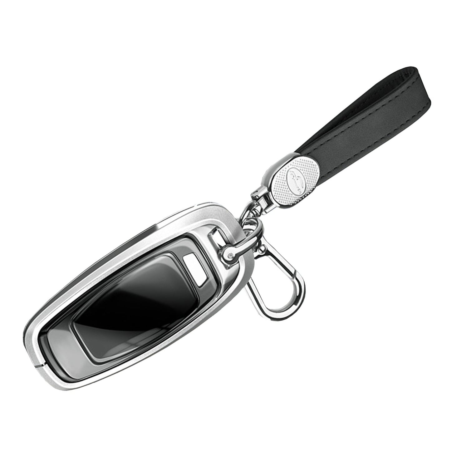 Custodia per chiave auto in TPU argentato in lega di alluminio con fibbia per Audi a6l a4l a3