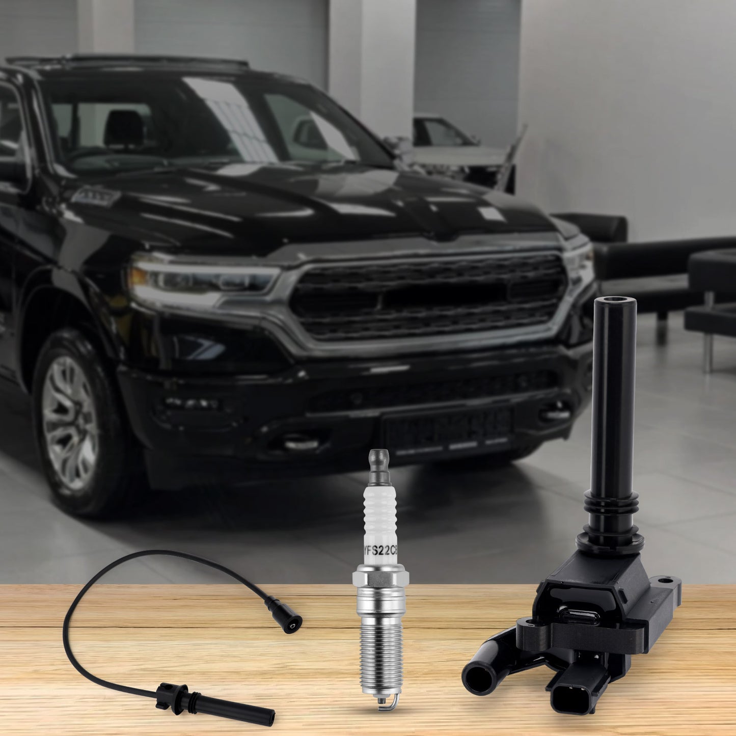 Dodge Ram 1500 2500 3500 5.7L V8 UF378 Bobina di accensione+Candela+Set cavi