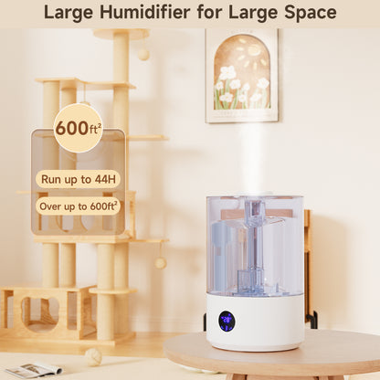 Umidificatore per camera grande (7,8L), con sterilizzazione UV, diffusore di oli essenziali