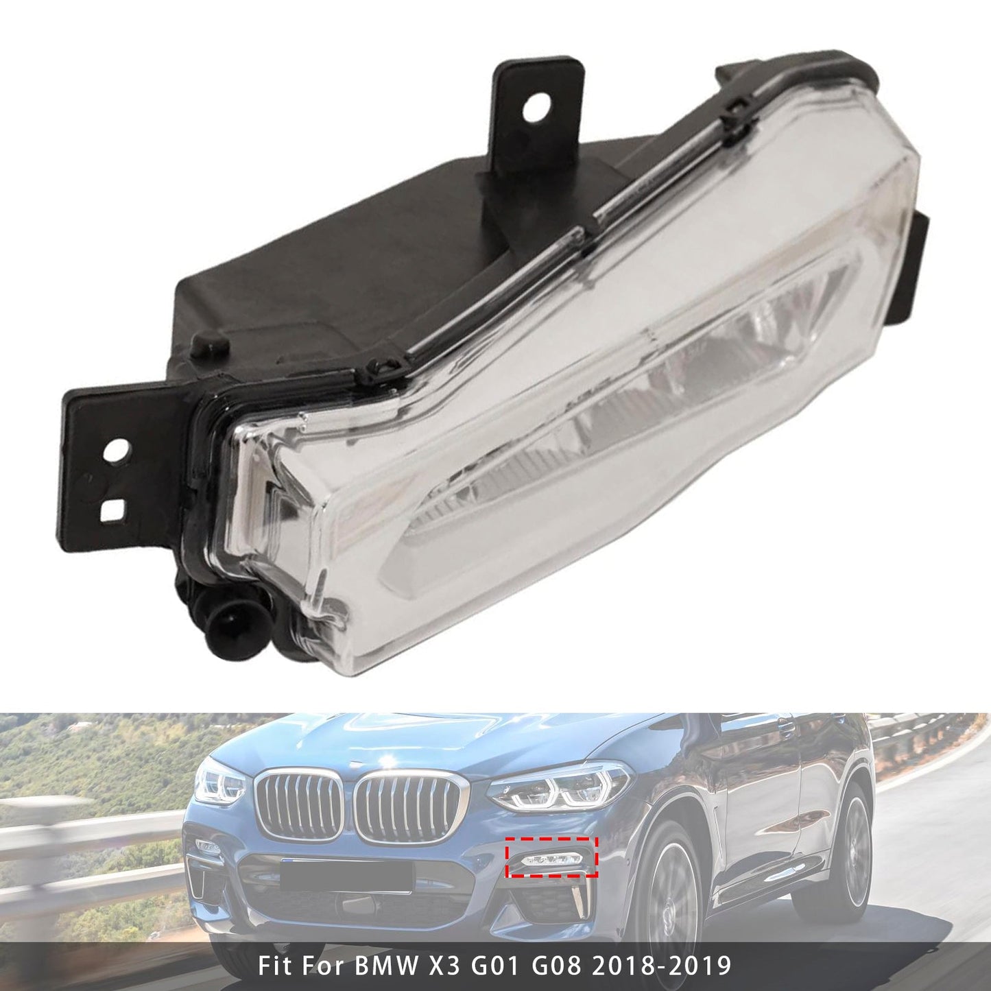 BMW X3 G01 G08 X4 G02 2018-2019, 1 pezzo, fendinebbia anteriore sinistro a LED, 63177412527