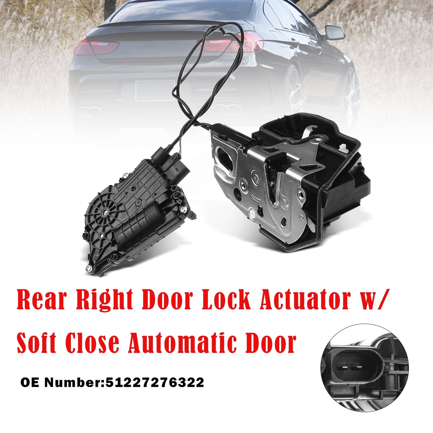 Attuatore serratura porta posteriore destra per BMW Alpina B6 xDrive Gran Coupé F06 V8 4.4L Berlina 2019 51227276322