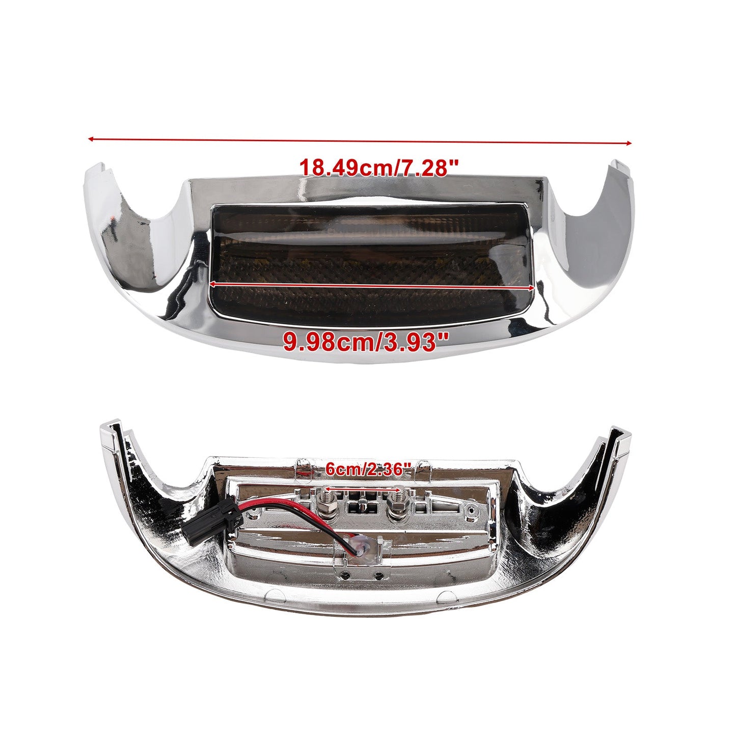 Puntale parafango anteriore con lente LED compatibile con Electra Glide Ultra Limited Low 2014-2023
