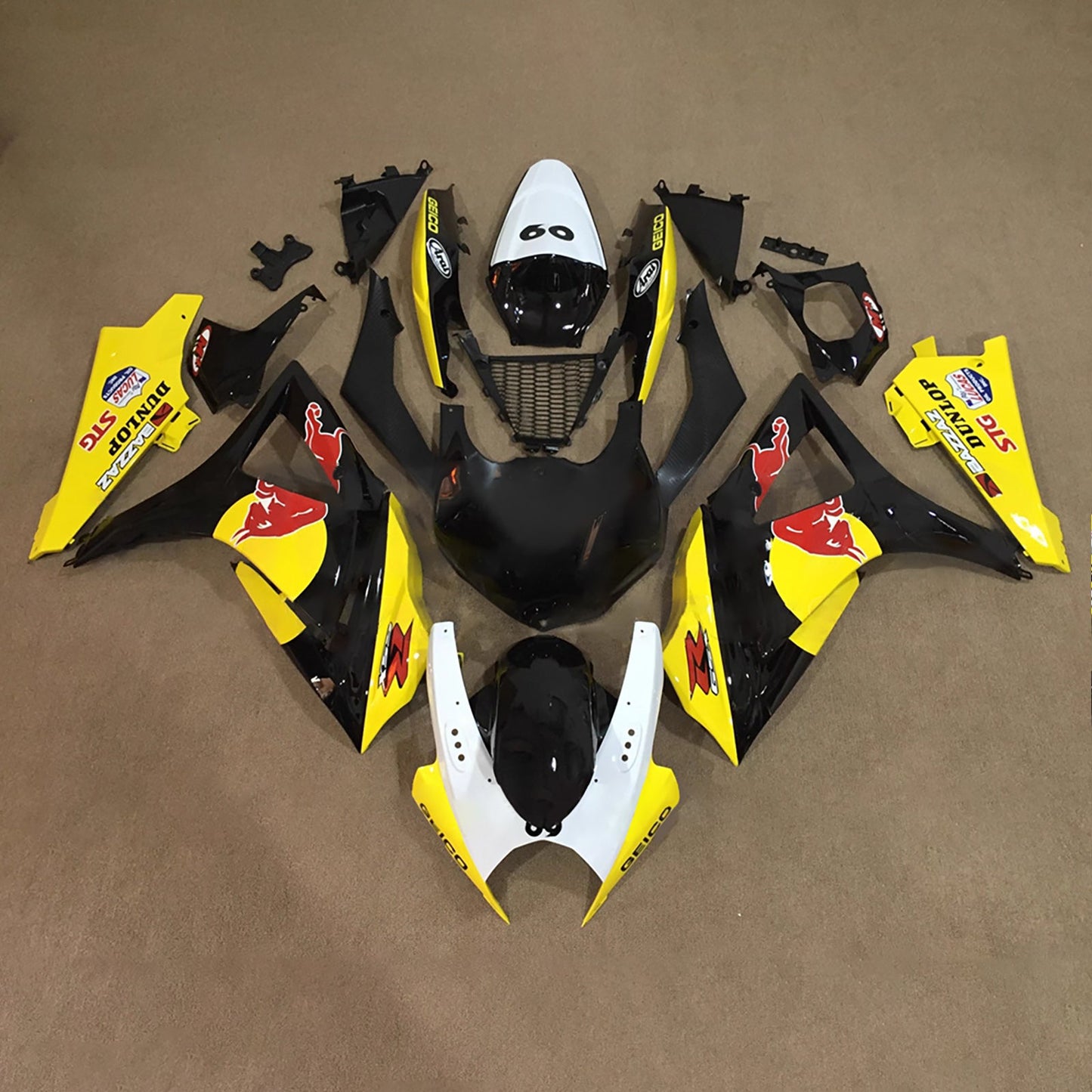Kit carenatura iniezione plastica ABS per Suzuki GSXR1000 2007-2008 K7