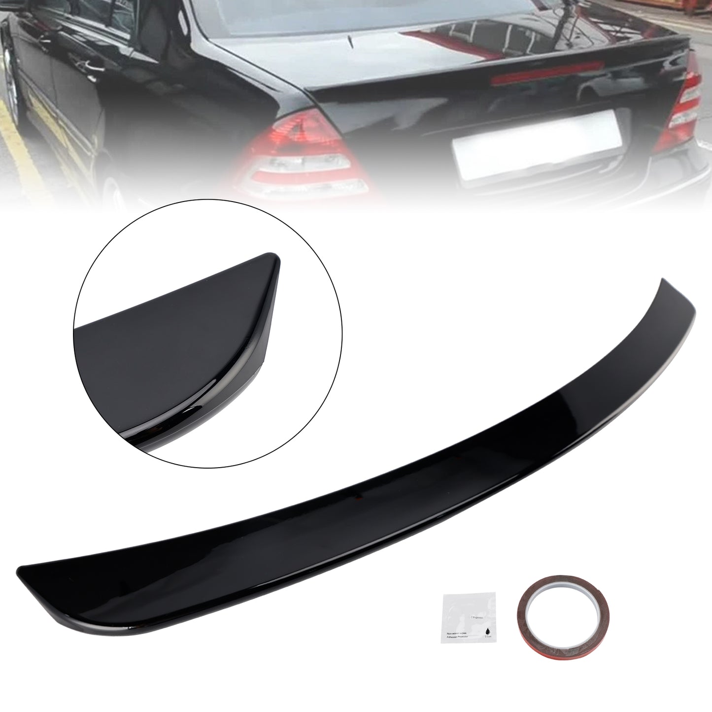 Spoiler posteriore nero lucido Mercedes-Benz Classe C W203 Berlina 2001-2007