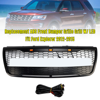Griglia paraurti anteriore superiore grigia Ford Explorer 2012-2015 con luci