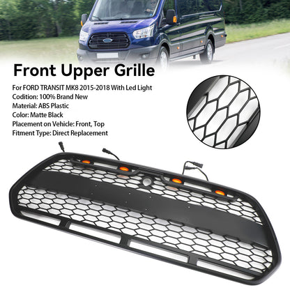 2015-2018 Ford Transit MK8 Raptor Griglia del paraurti anteriore nero matto w / LED