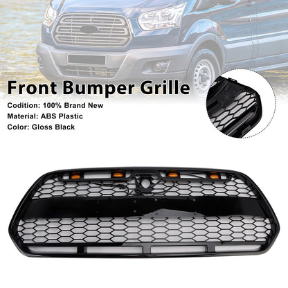 Griglia paraurti anteriore nera lucida Ford Transit MK8 Raptor 2015-2018 con LED