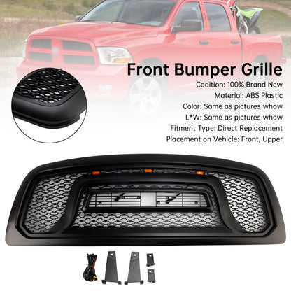 Griglia paraurti anteriore nera con luce a LED per Dodge Ram 1500 2009-2012