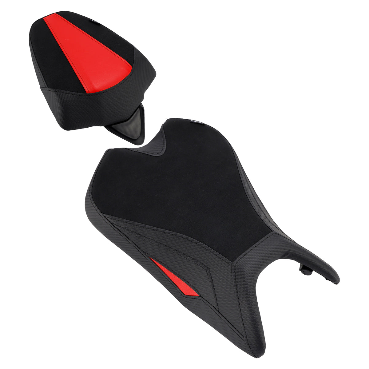 Kit sella conducente e passeggero Rs 457 per Aprilia RS457 2024-2025, cuscino in PU rosso.