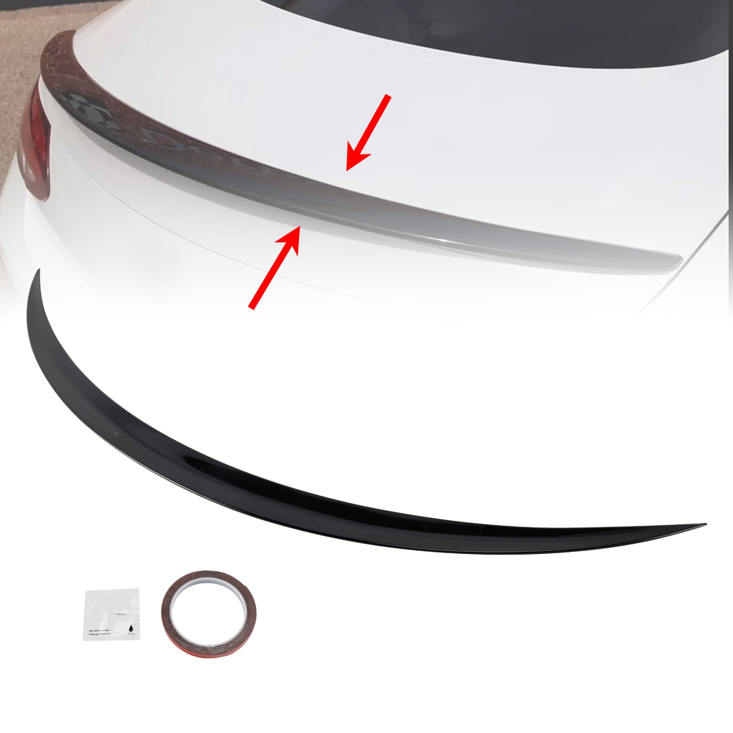 Spoiler posteriore nero lucido E63 Style Mercedes-Benz Classe E C238 W213 Coupé 2016+