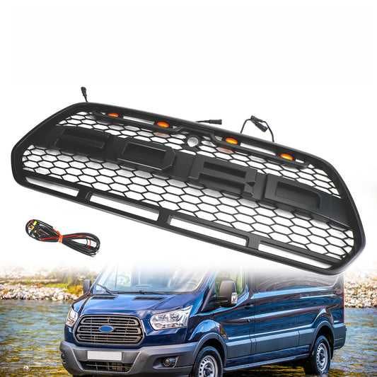 2015-2018 Ford Transit MK8 Raptor Griglia del paraurti anteriore nero matto w / LED