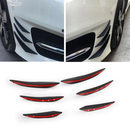 6pcs Universal Car/Auto Paraurti Anteriore Pinne Spoiler Canard Refit Generico