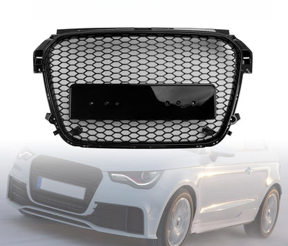 Griglia paraurti anteriore a nido d'ape Audi A1 S1 pre-facelift 2010-2014 nero lucido