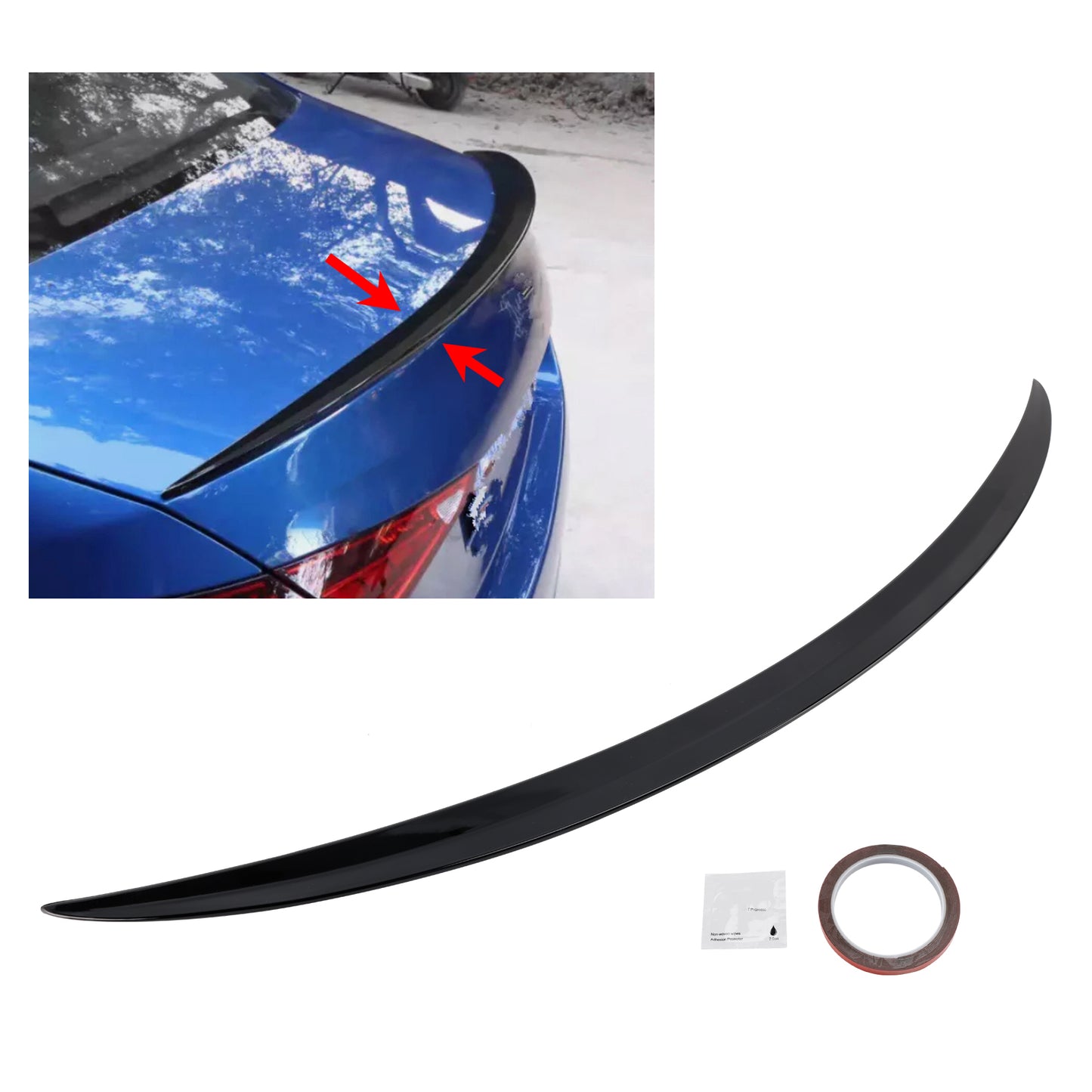 Spoiler posteriore nero lucido C63 Style Mercedes-Benz Classe C W206 2021-2024
