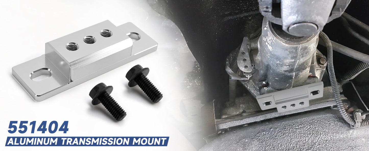 Supporto trasmissione in alluminio 551404 per GM TH350 TH400 4L60E 4L65E