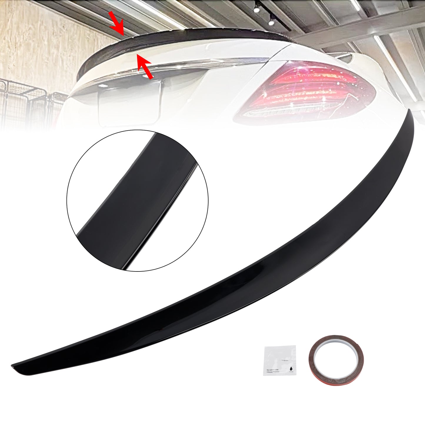 Spoiler posteriore nero lucido AMG Style Mercedes-Benz Classe E W213 2016-2023