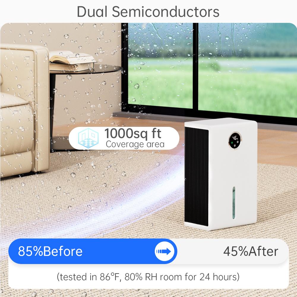 Serbatoio 3.5L Dehumidifier 30m² Ionizzatore Silenzioso Purificazione dell'aria economica e silenziosa