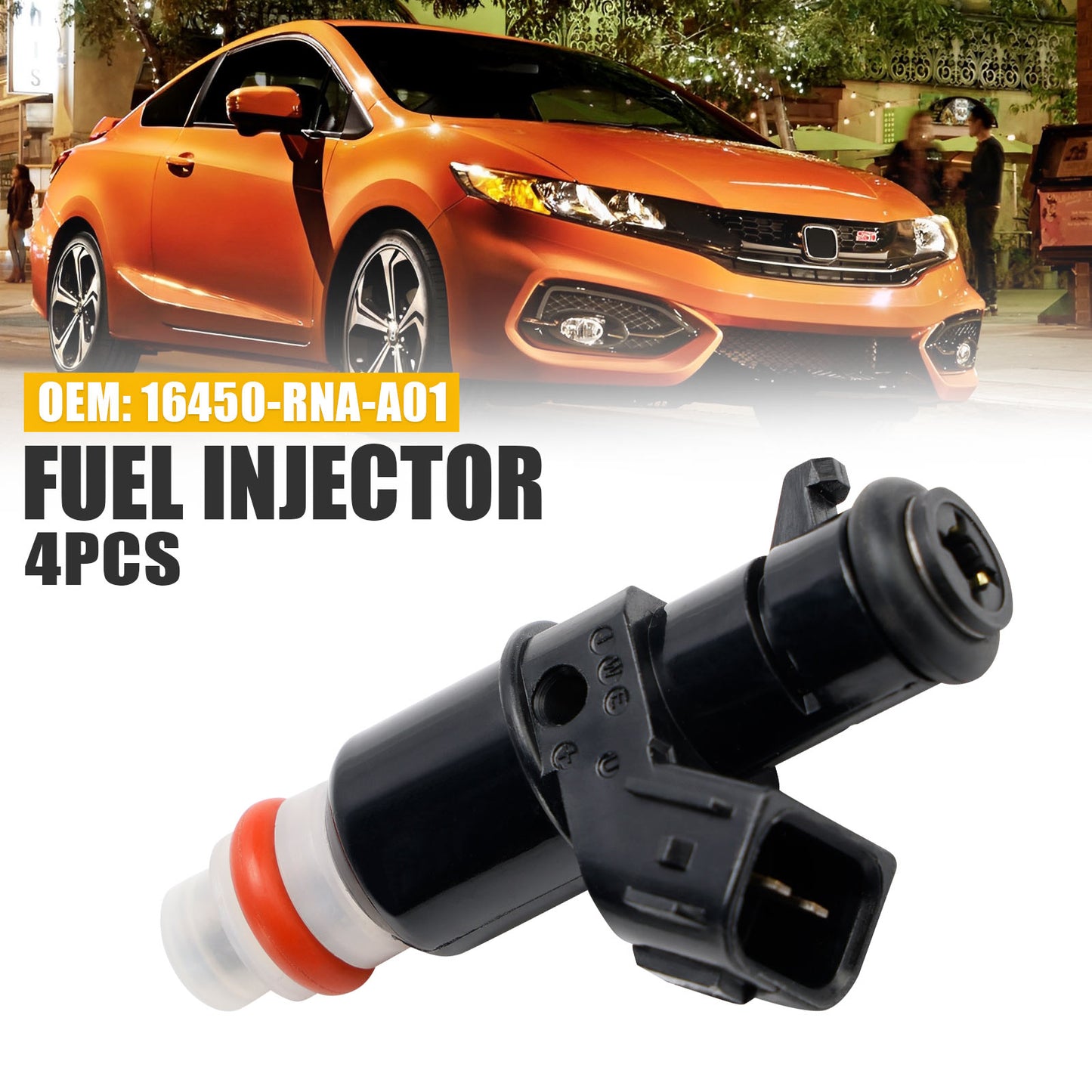 Iniettori di carburante abbinati al flusso 1PCS adatti a Honda Civic 2006-2011 1.8L 16450-RNA-A01 Generico