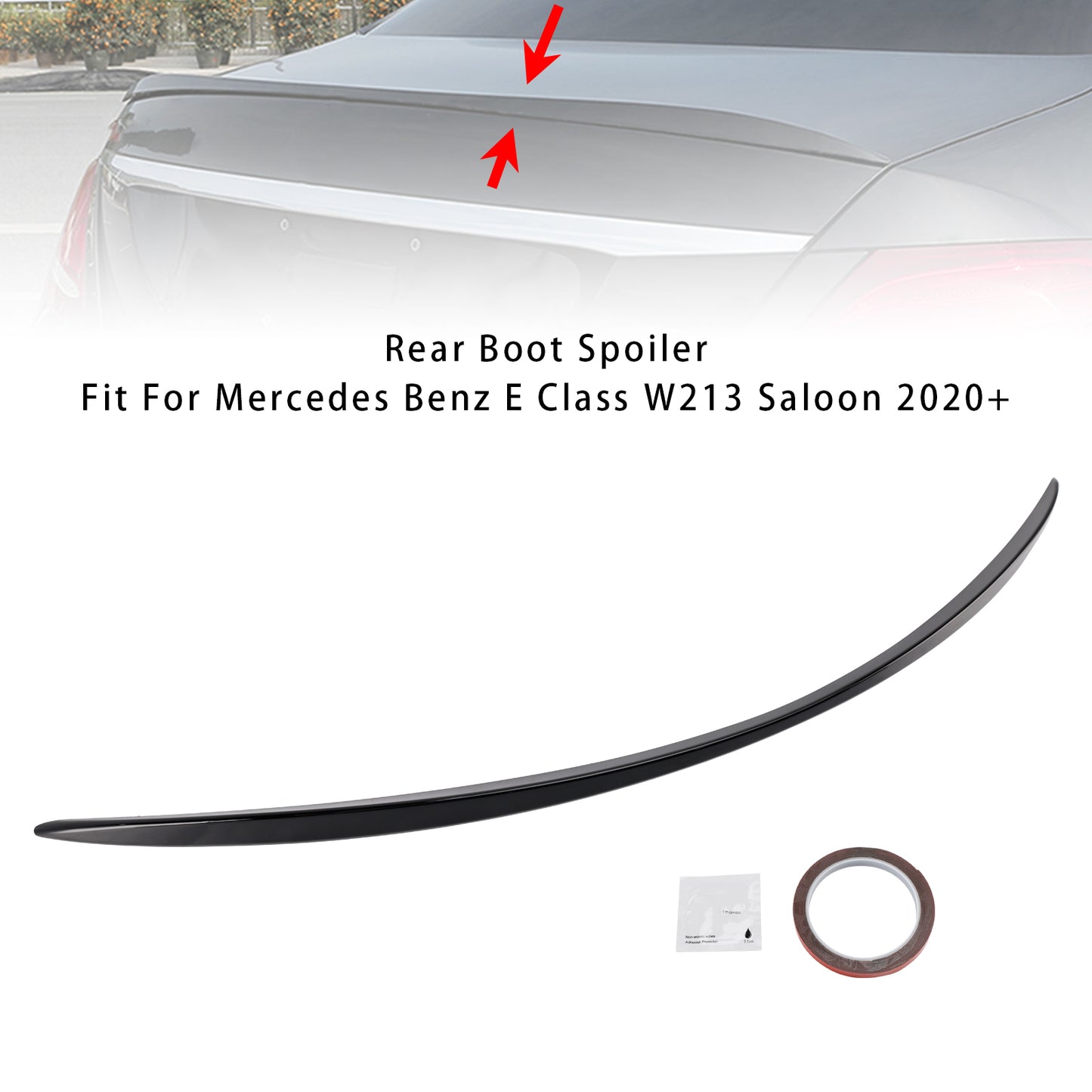 Spoiler posteriore nero lucido Mercedes-Benz Classe E W213 E63 Style 2020+