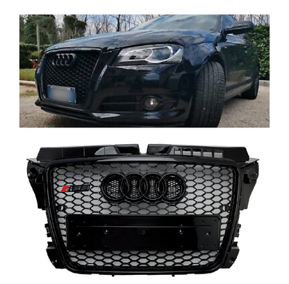 Per 2008-2013 Audi A3 8P RS3 Grill a nido d'ape in stile RS3 per paraurti anteriore