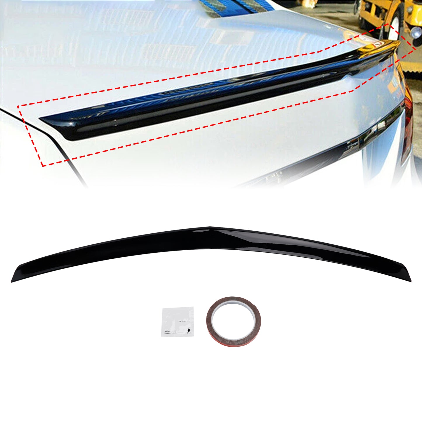 Spoiler posteriore nero lucido Mercedes-Benz Classe E W212 2008-2016