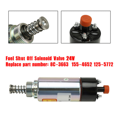 Elettrovalvola di intercettazione carburante 8C-3663 155-4652 125-5772 Per CAT 3126 3114 3116