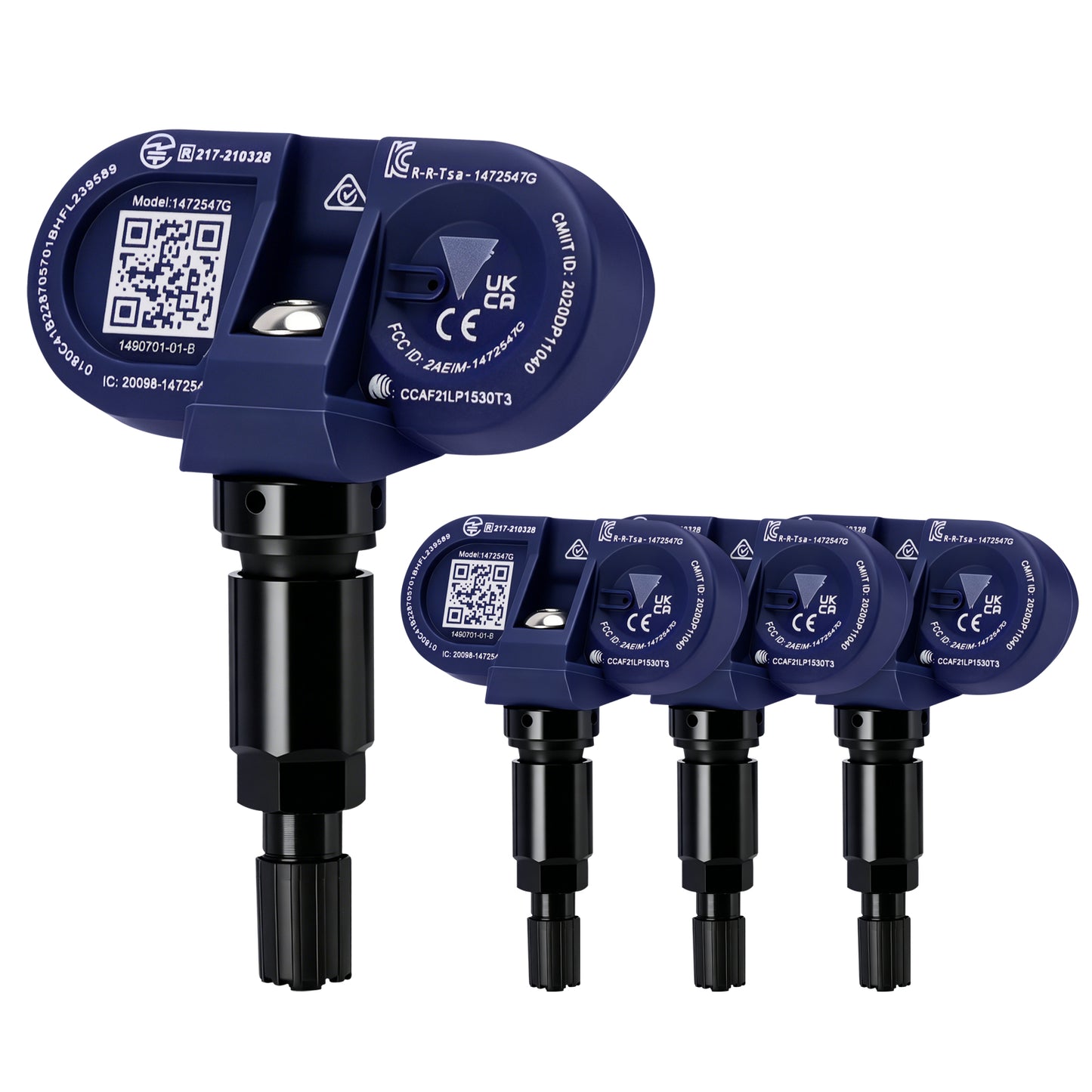 Sensore di pressione pneumatici TPMS Bluetooth 4 pezzi per Tesla Model 3 / S / X / Y 2021-2024
