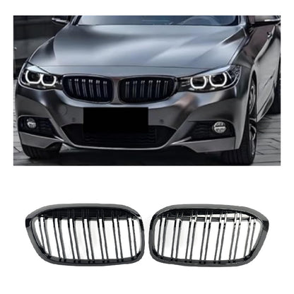 Per 2018-2021 BMW Serie 2 F45 F46 F46 Front Calor Shiny Grille a 2 pezzi