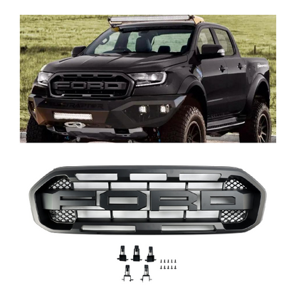Per 2019-2023 Ford Ranger Raptor Style Griglia paraurti anteriore Nera