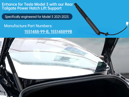 Supporto per sollevatore elettrico per portellone posteriore Tesla Model 3 2021-2023 Struthz lato sinistro