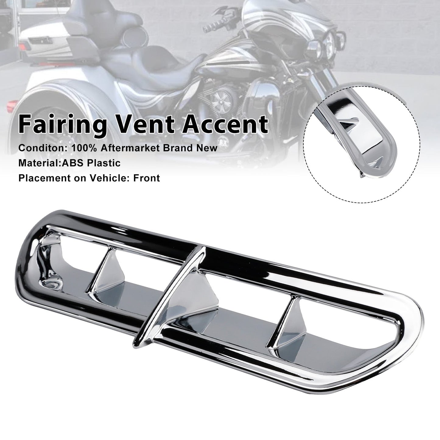 Carenatura con presa d'aria per Touring Electra Street Trike Glide Ultra 2014-2022