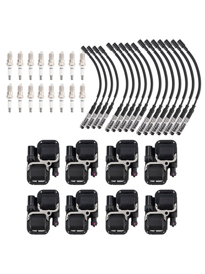 1999-2003 Mercedes Benz CLK430 8x Bobina di accensione + 16x Candela + 16x Set di cavi UF359 0001587303