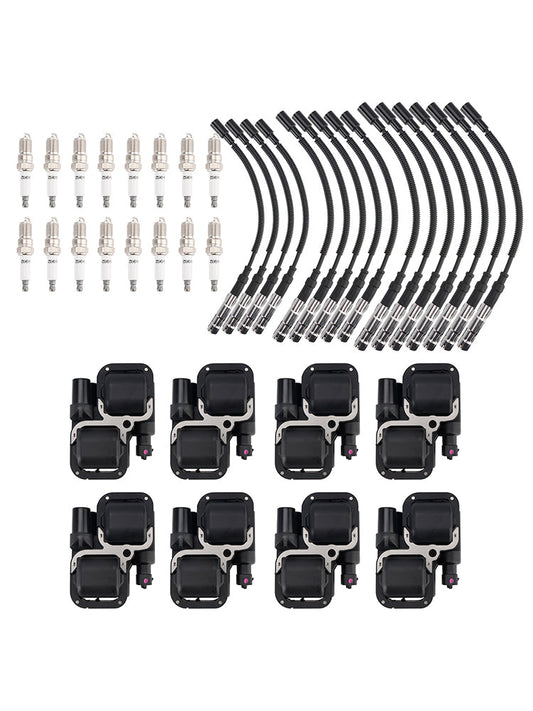 2002-2008 Mercedes Benz G500 8x Bobina di accensione + 16x Candela + 16x Set di cavi UF359 0001587303