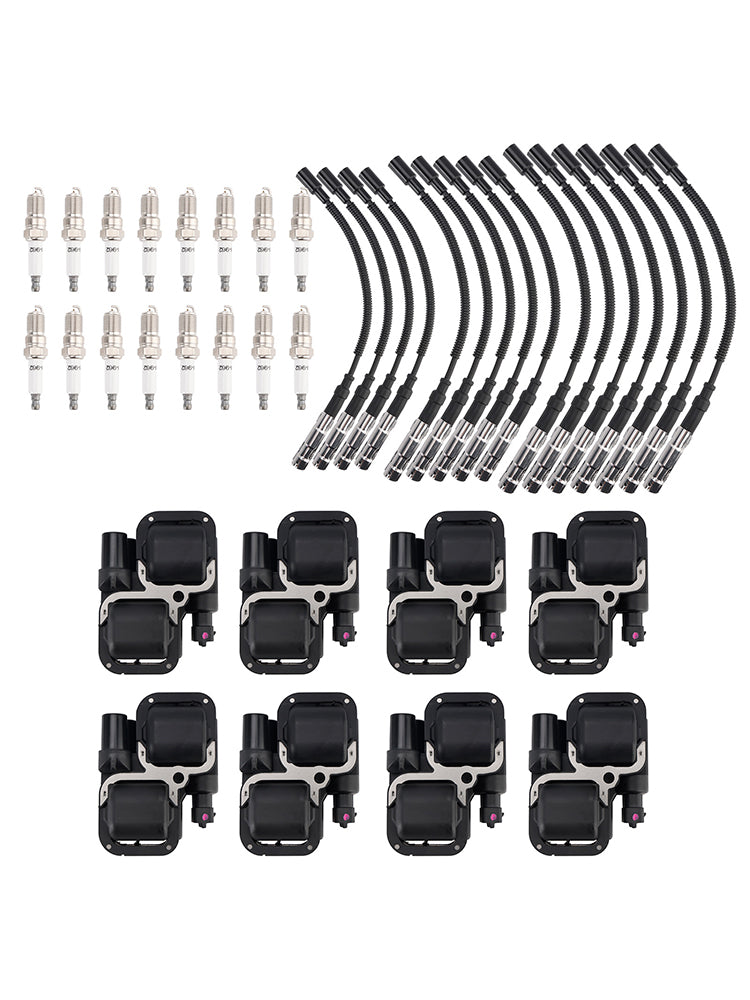 1998-2005 Mercedes Benz E320 8x Bobina di accensione+16x Candela di accensione+16x Set di cavi UF359 0001587303