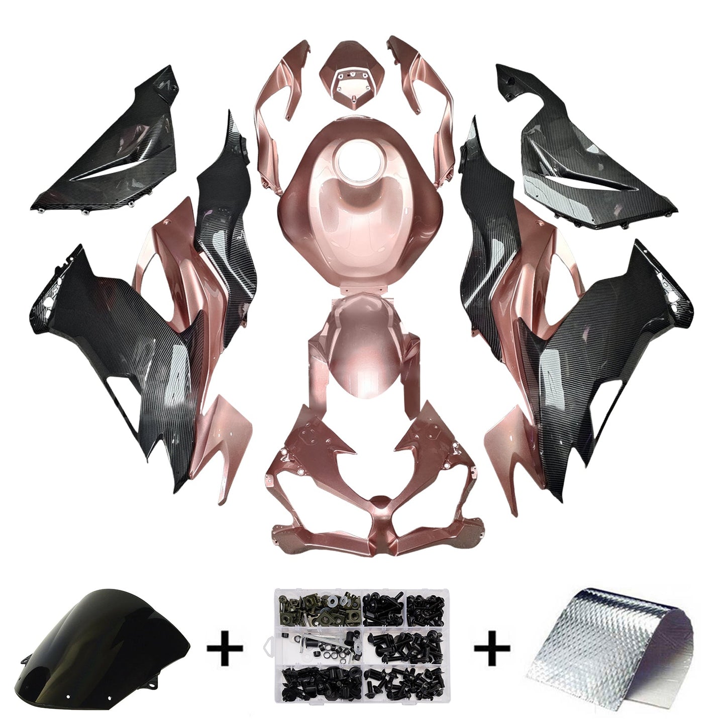 Kit carenatura iniezione in plastica ABS adatto per Kawasaki ZX6R 2019-2023