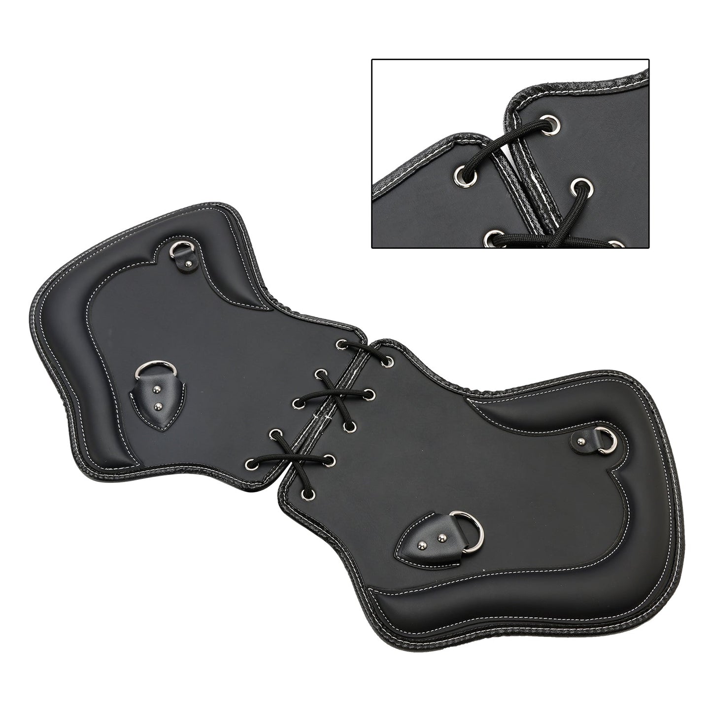 Coppia di protezioni per sella con scudo termico CNC per moto Touring, Softail, Dyna o Sportster dal 1985 al 2017, colore nero e marrone.