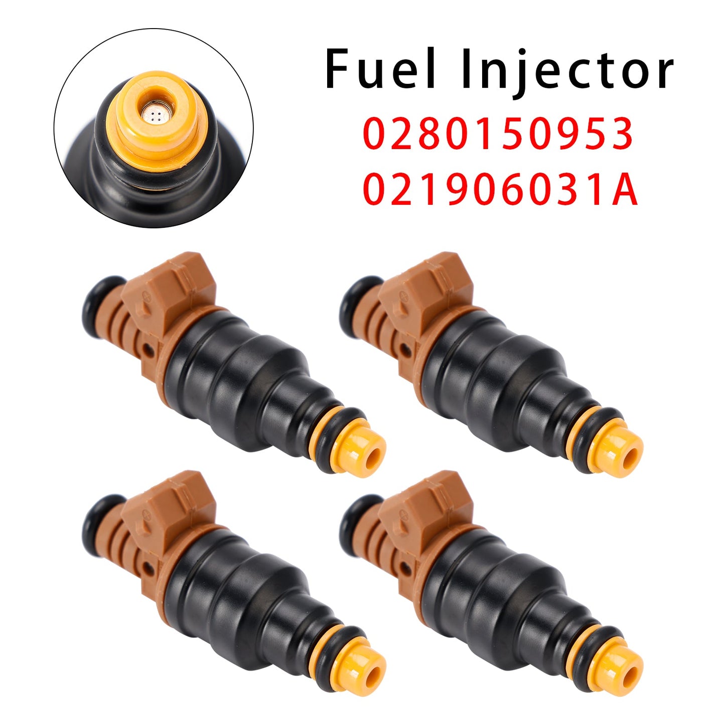 4 pezzi iniettori carburante per VW Golf III Vento Sharan Ford Galaxy 2.8L VR6 0280150953