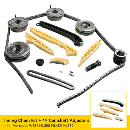 Kit catena di distribuzione Mercedes CLK350 2006-2009 + 4 regolatori albero a camme