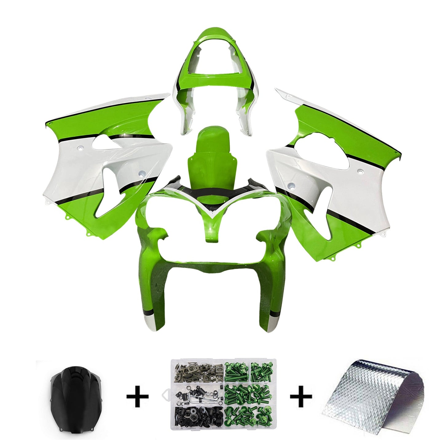 Kit carenatura iniezione per Kawasaki ZX6R 636 2000-2002 ZZR600 2005-2008