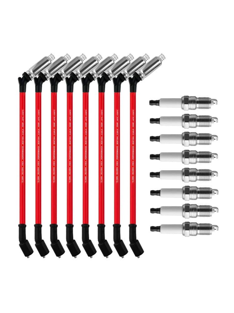 Candele GMC Savana 1500 5.3L V8 FLEX 2008 + set di cavi da 10,5 mm 19299585 8 pezzi