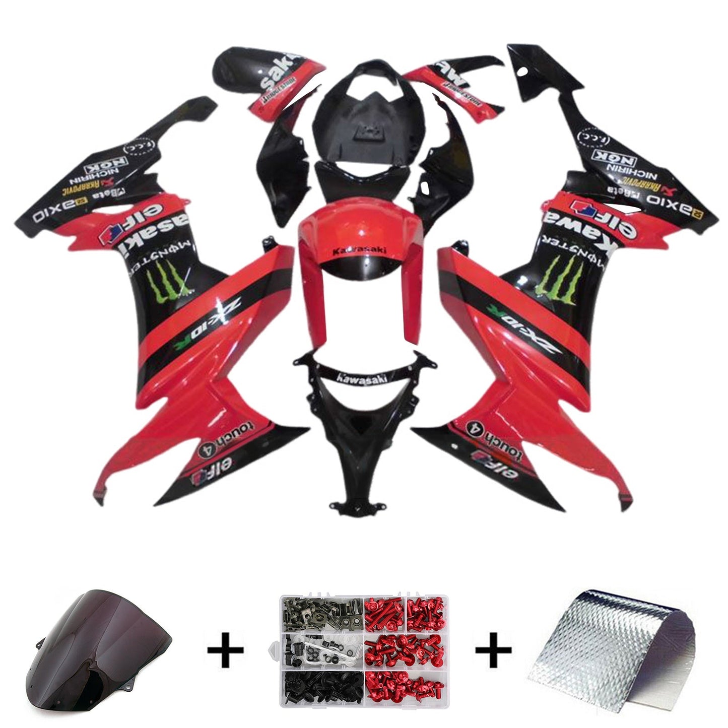 Kit carenatura iniezione Kawasaki ZX10R 2008-2010 Carrozzeria plastica ABS