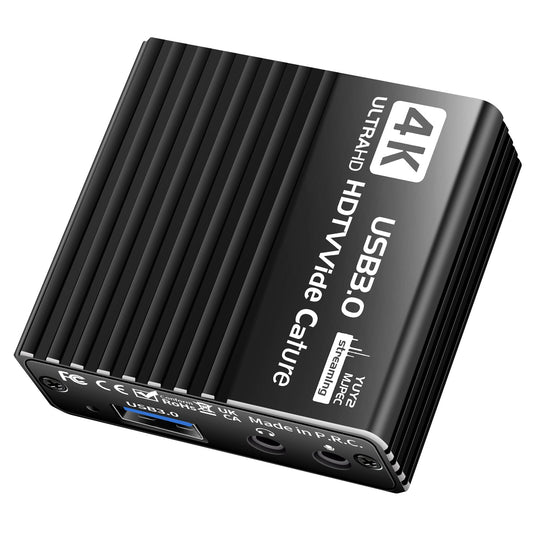 Scheda di acquisizione video USB 3.0 HDMI 4K Box di registrazione Gioco Trasmissione in diretta Microfono