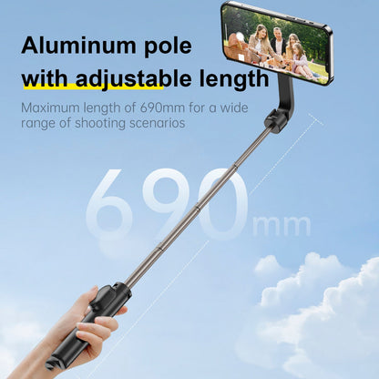 Mini bastone per selfie magnetico per telefono cellulare Magesafe Bluetooth in lega di alluminio con treppiede