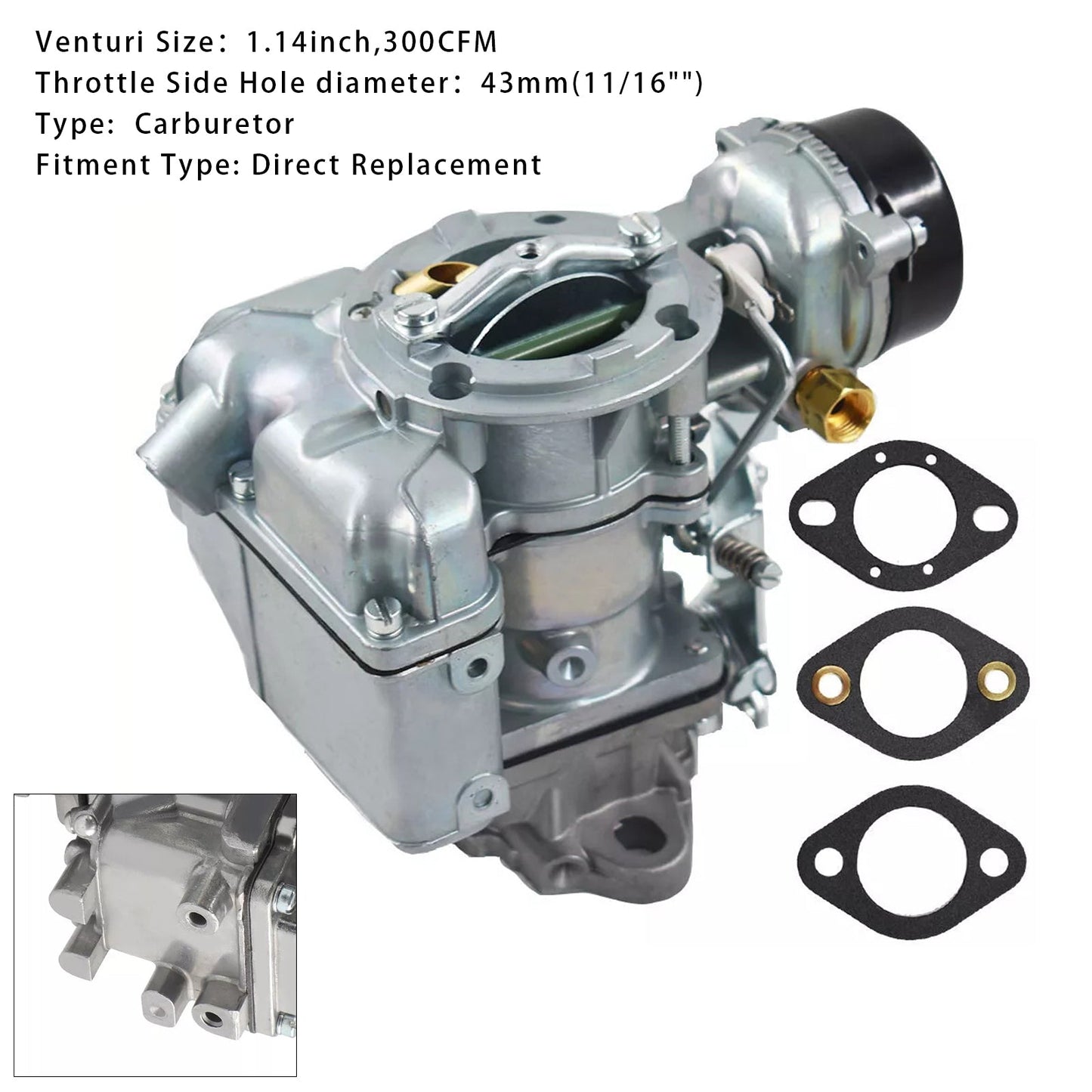 Carburatore CIL D5TZ9510AG per Ford YF Carter 240-250-300 a 6 cilindri 1975-1982