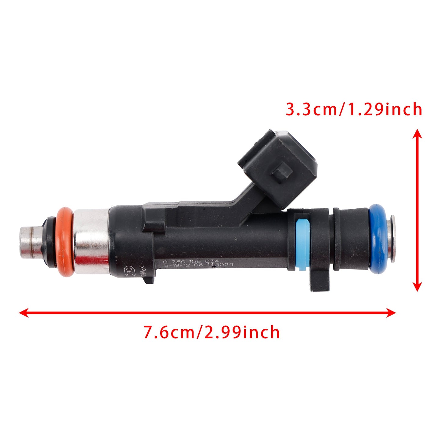 4 pezzi iniettore di carburante per Dacia Sandero Dokker Logan Renault Kangoo 0280158034