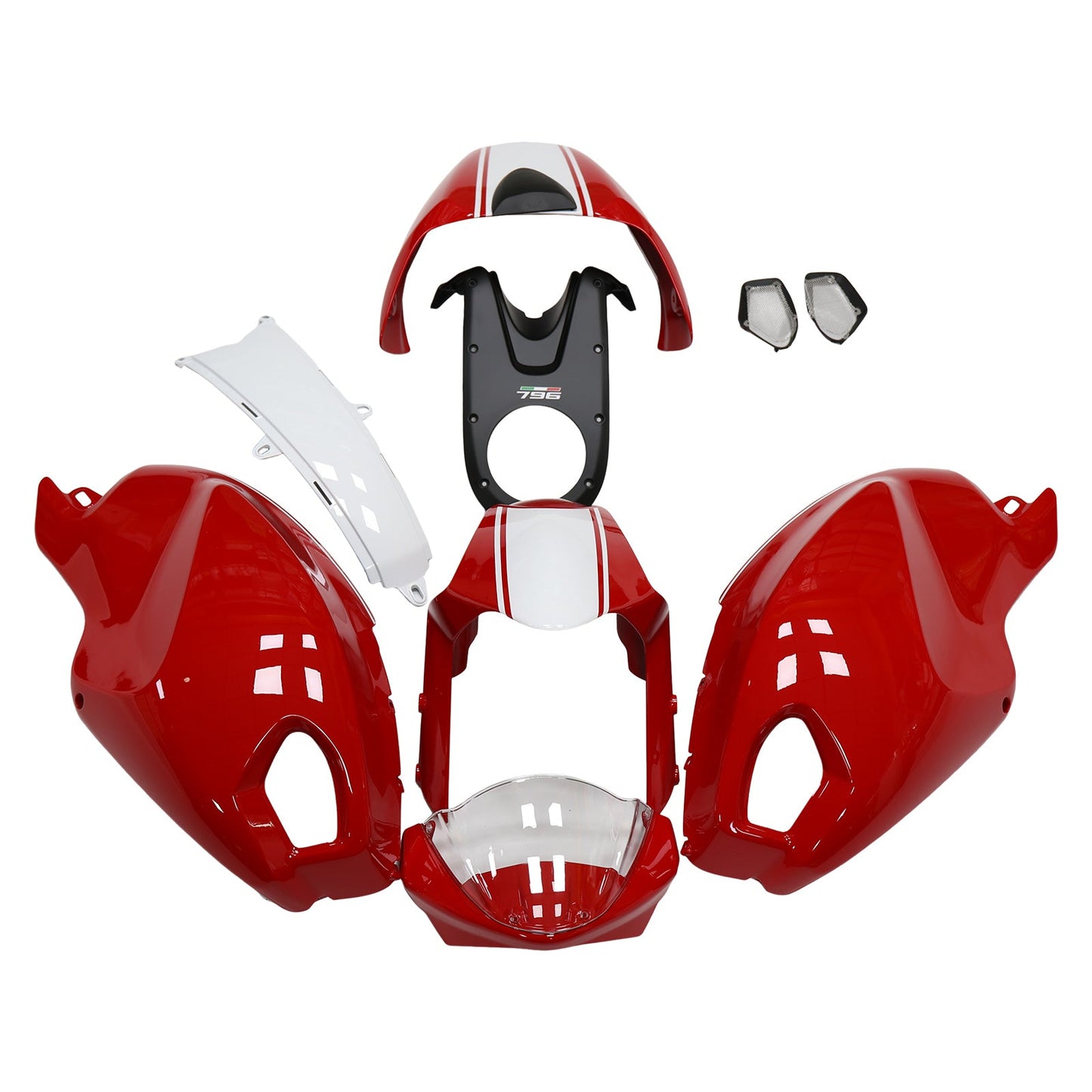 Kit di carene stampate a iniezione per Ducati Monster 696 796 1100 S EVO di tutti gli anni